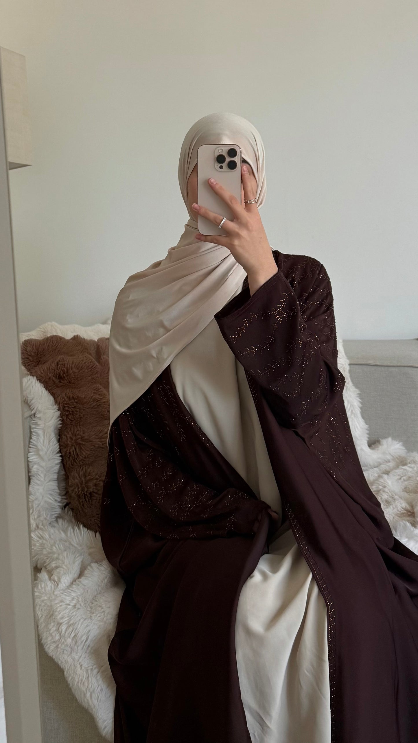 ABAYA SULTANA - MARRON